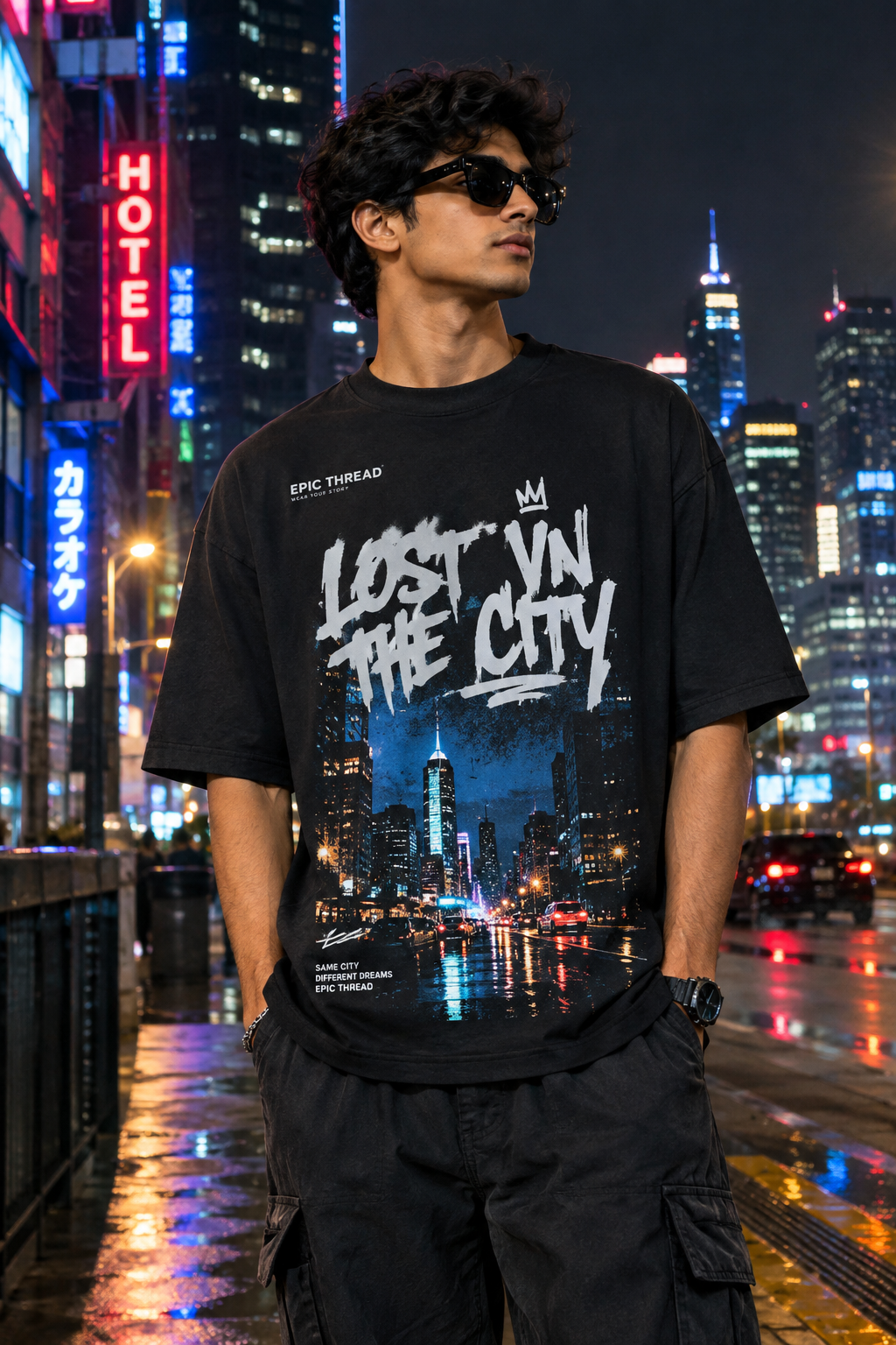 Lost In The City Oversized Tee