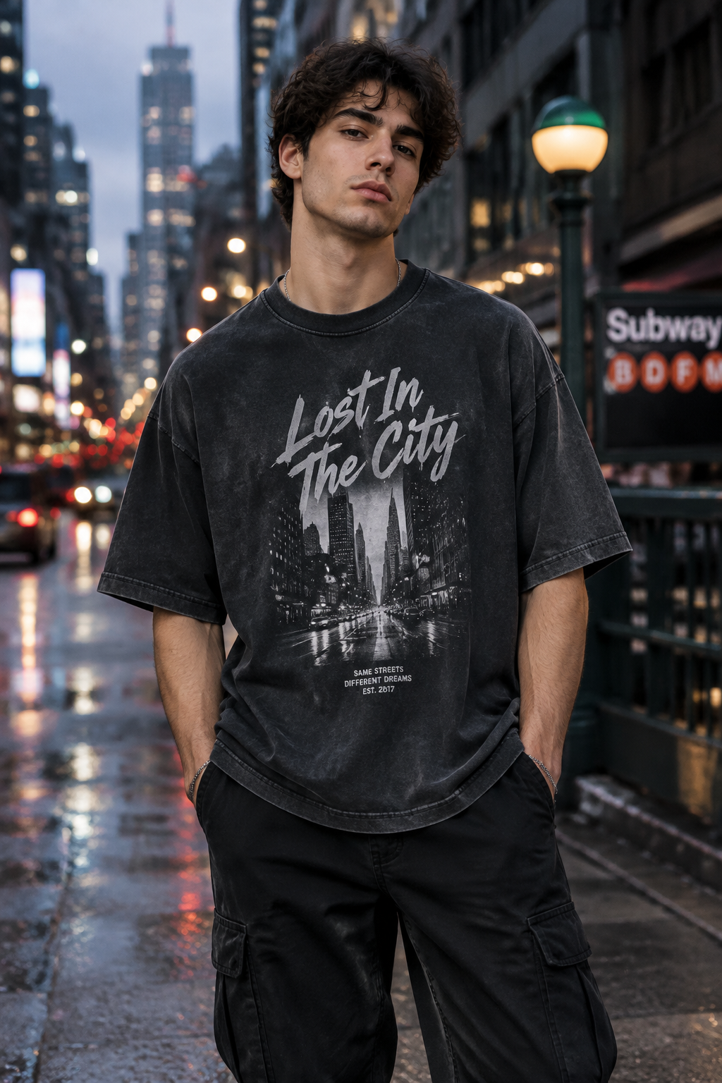 Lost In The City Oversized Tee