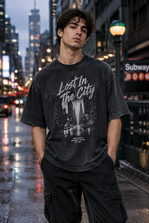 Lost In The City Oversized Tee