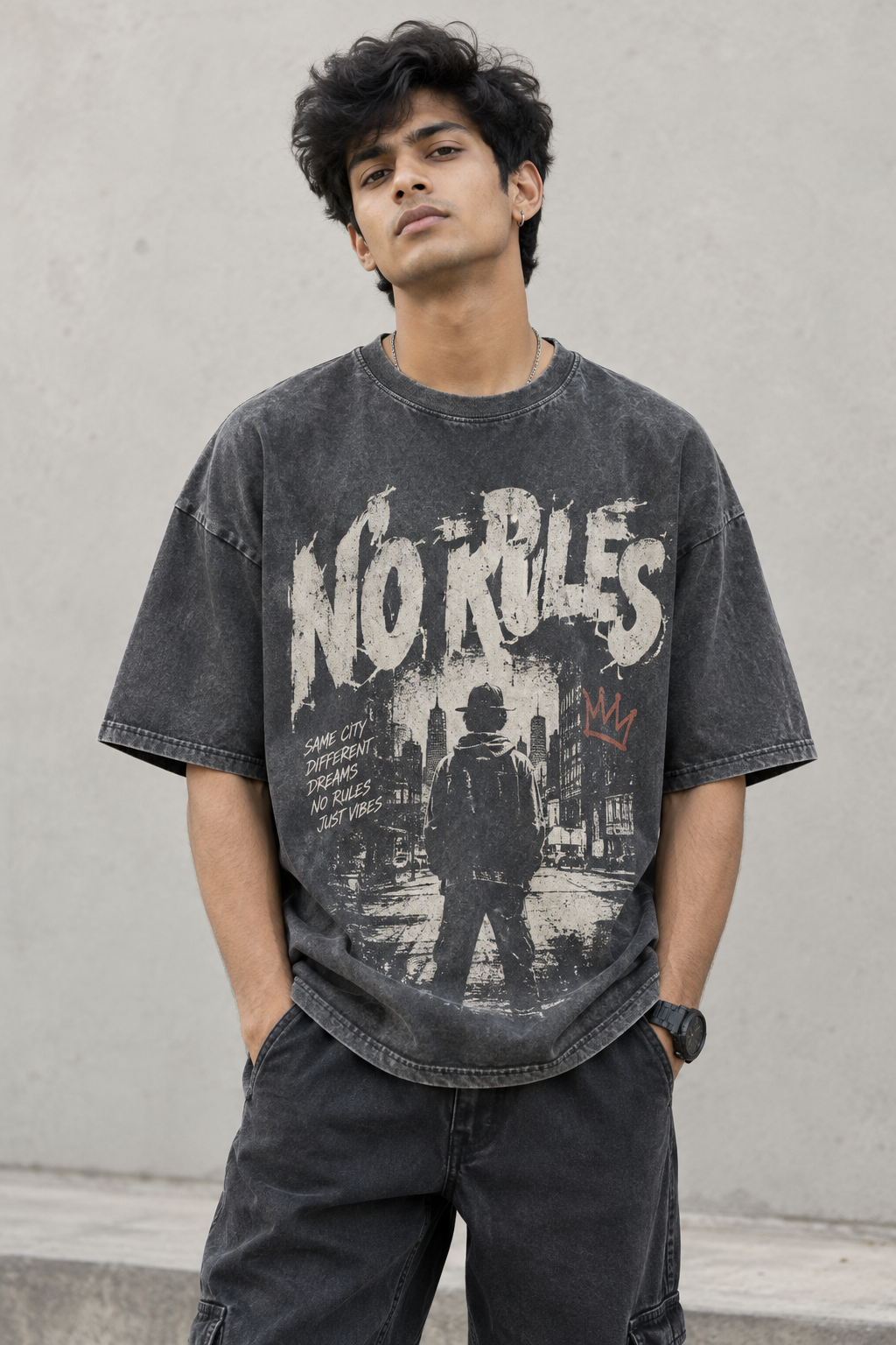 No Rules Oversized Graphic Tee
