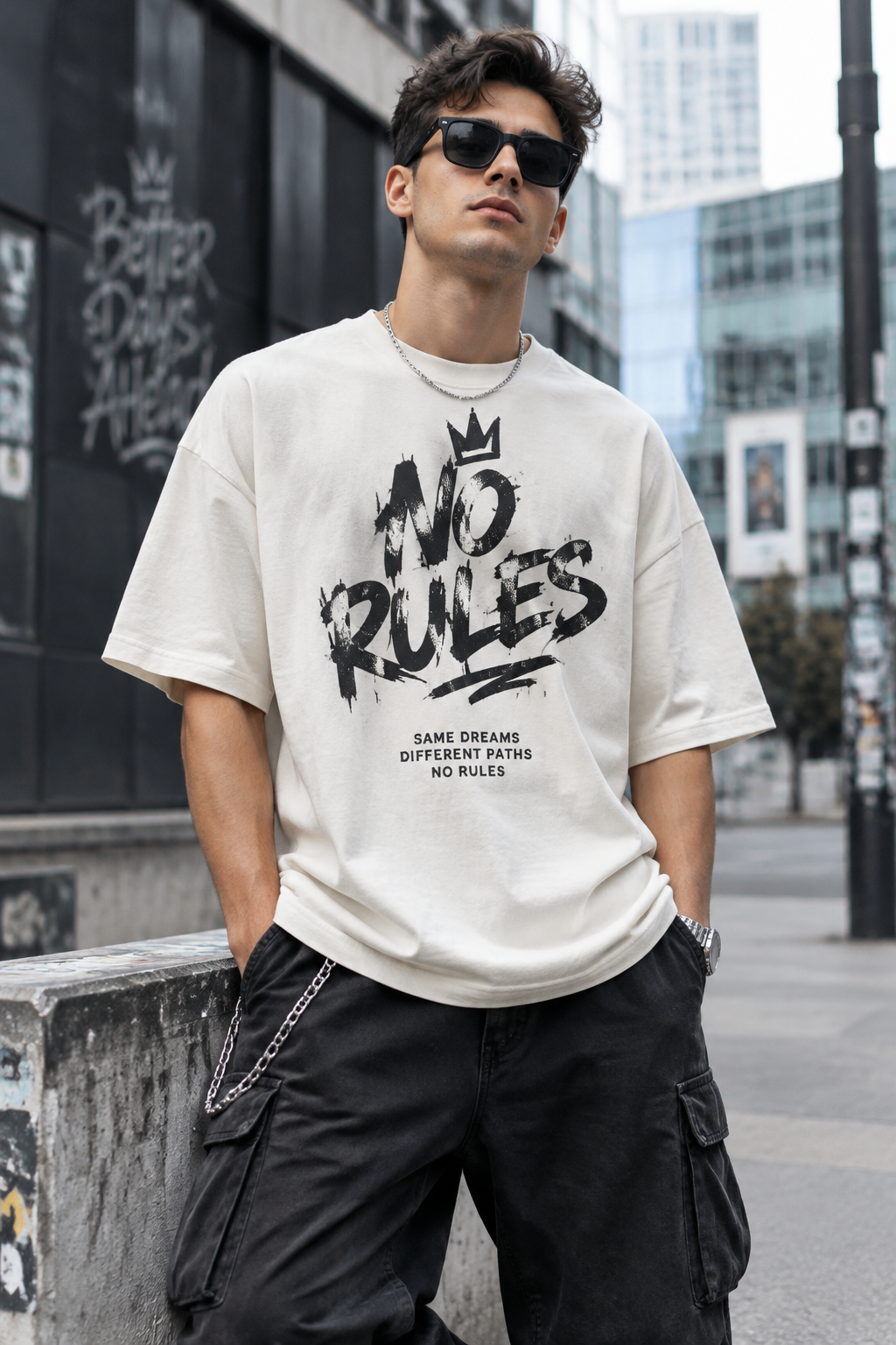 No Rules Oversized Graphic Tee