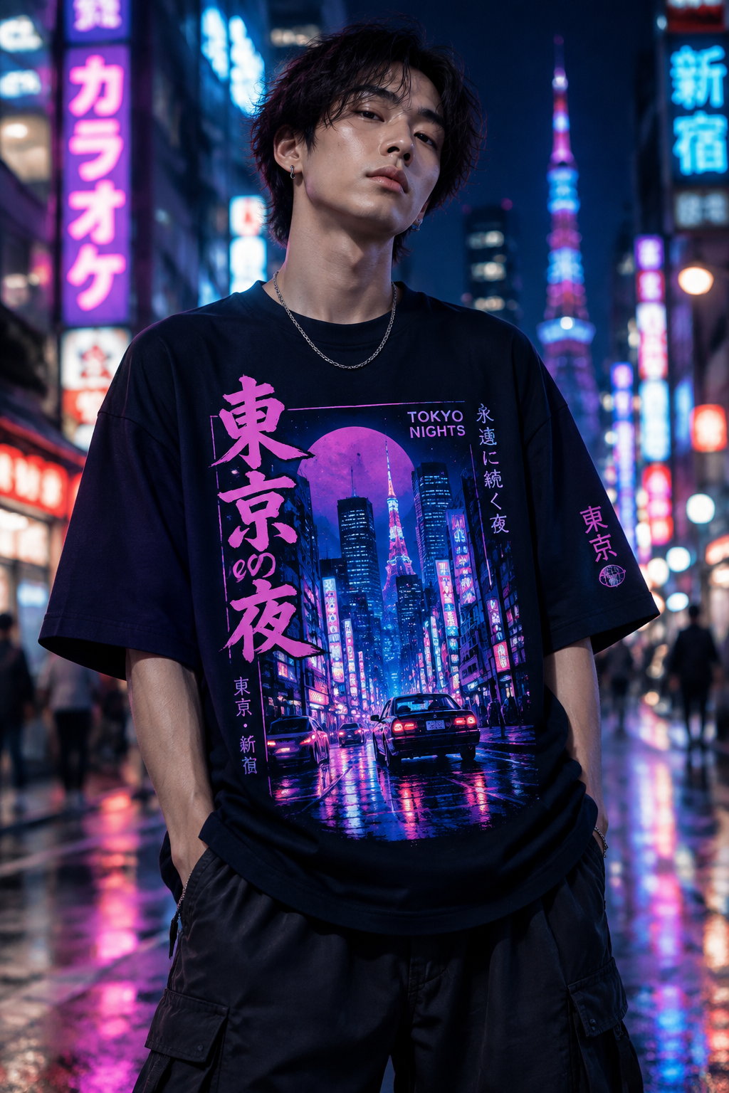 Tokyo Nights Oversized Tee